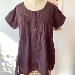 Jessica Brown Button Down Blouse